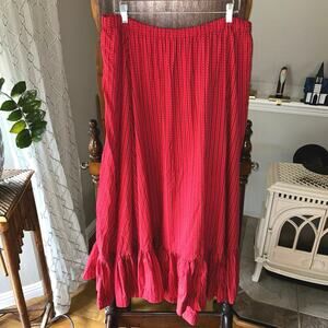 Wild West Mercantile Pioneer Red Skirt 3XL Lace Reenactment prairie western